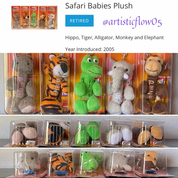 PEZ Other - NEW! RETIRED! 2005 PEZ Safari Babies Complete Set